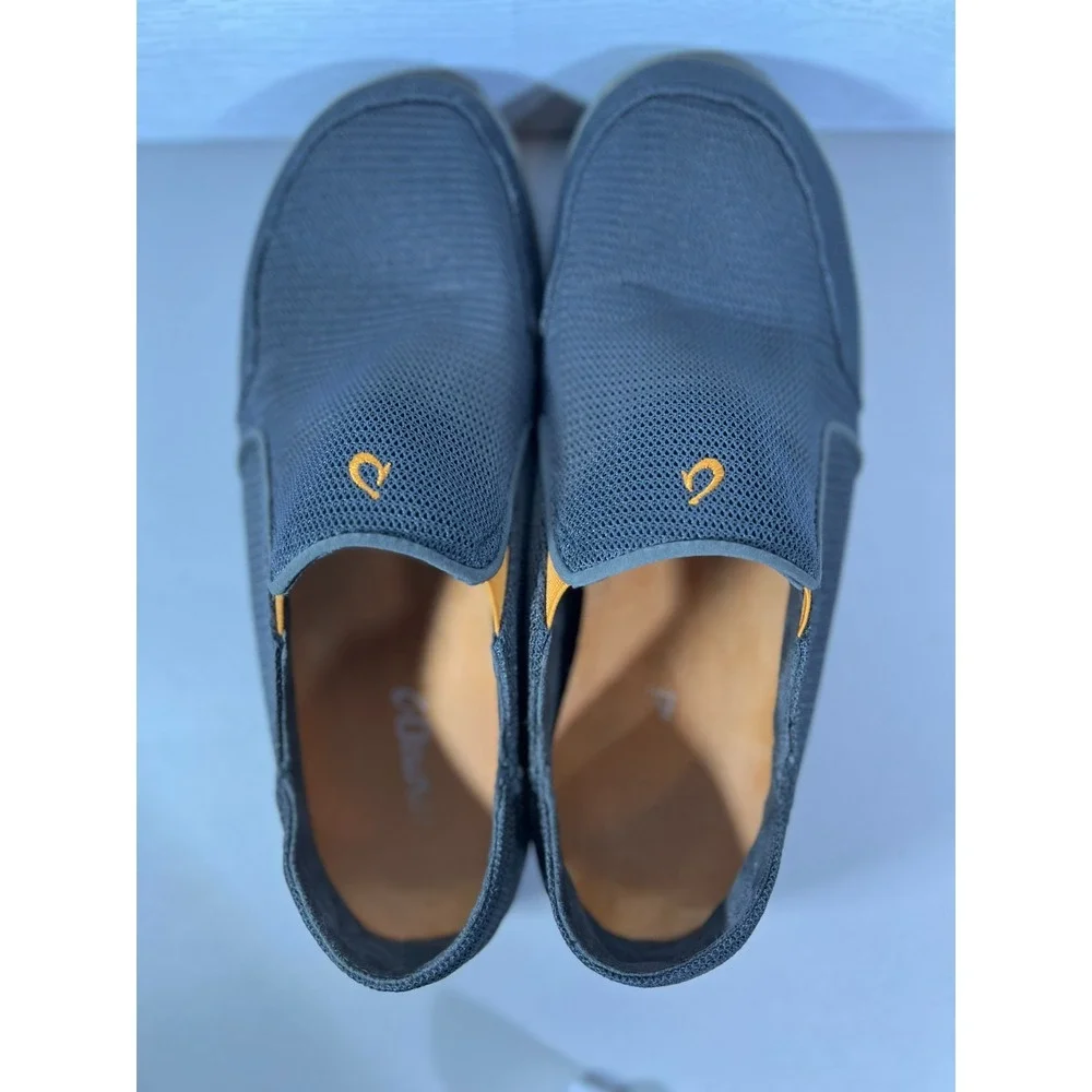 OluKai Nohea Mesh Men's Casual Slip On Shoe Size 9.5 Shoe Dark Shadow Colorway